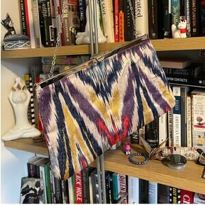 y2k Jessica McClintock Purse with interesting asymmetrical clasp